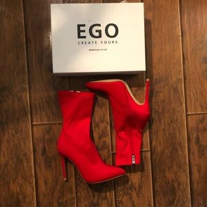 Red EGO ankle bootie